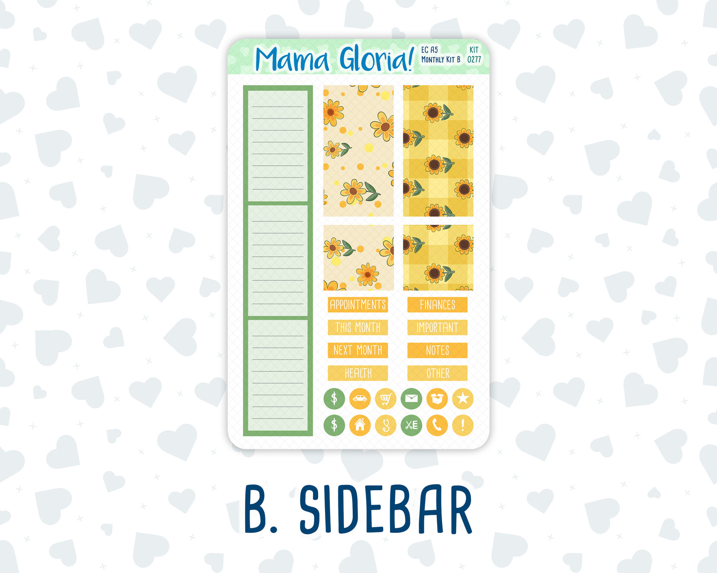 Kit 0277 - A5 - EC Monthly Kit - August - Sunflower Drama Club