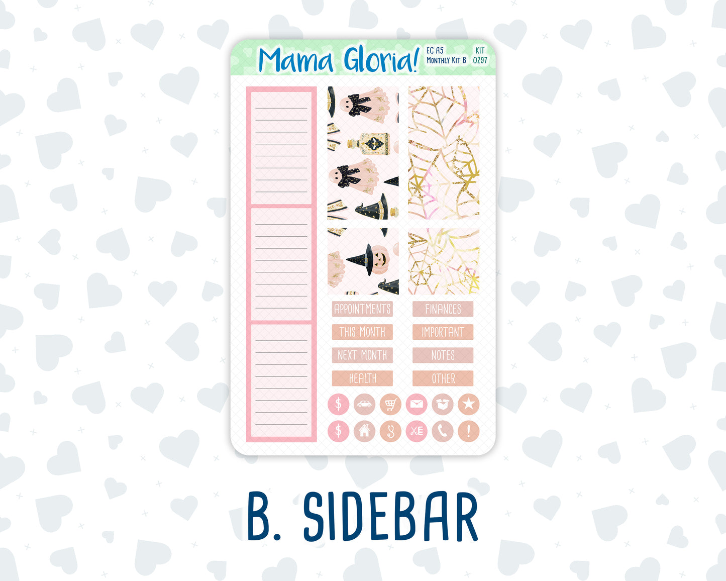 Kit 0297 - A5 - EC Monthly Kit - October - Pink Spell