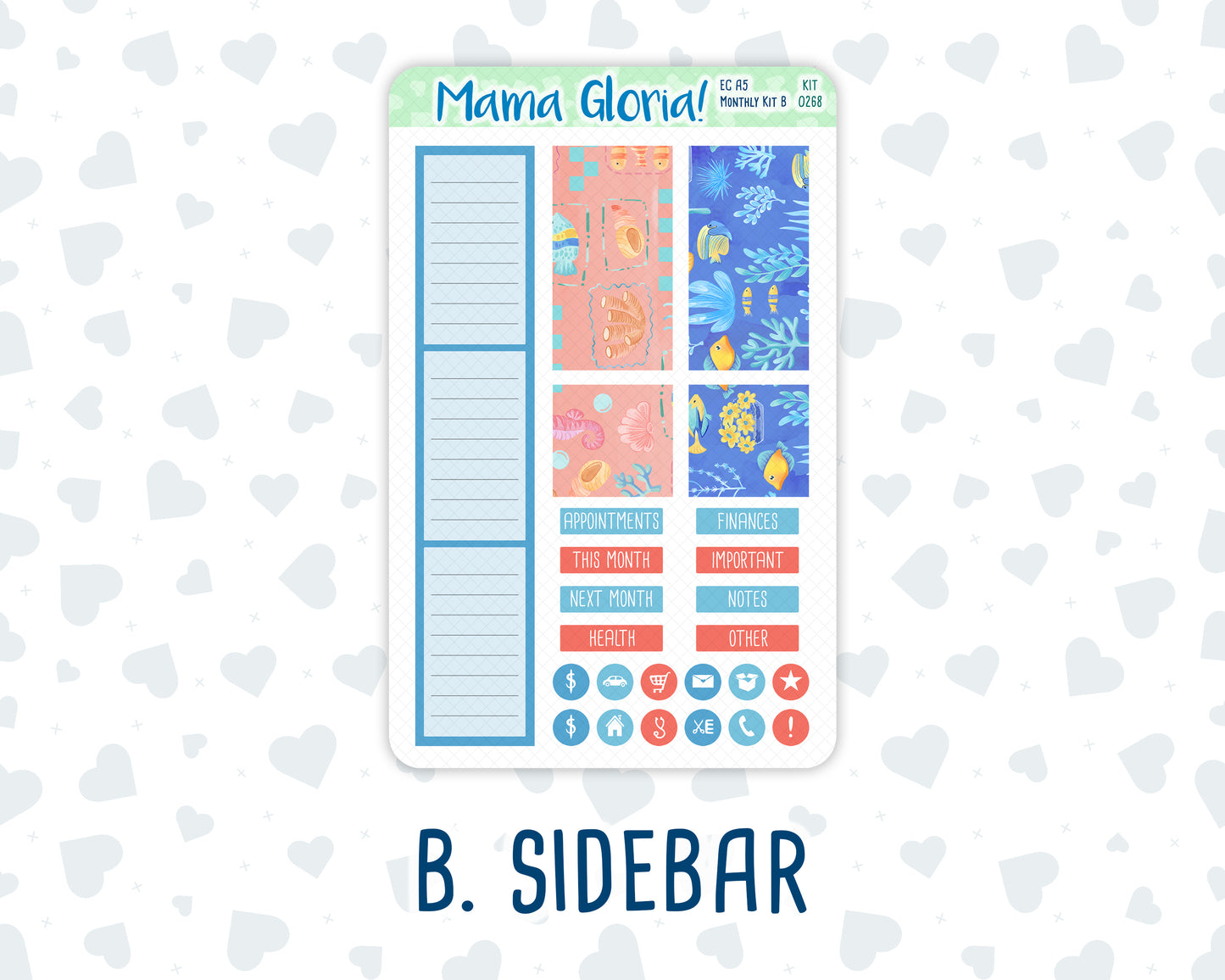 Kit 0268 - A5 - EC Monthly Kit - June - Sea Sweeties