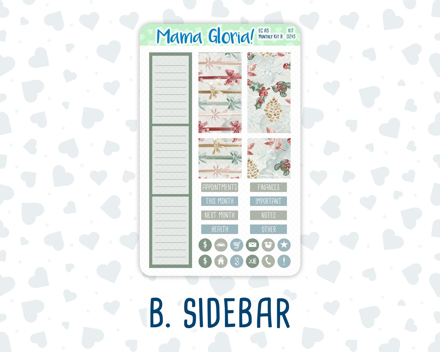 Kit 0245 - A5 - EC Monthly Kit - December - Vintage Christmas