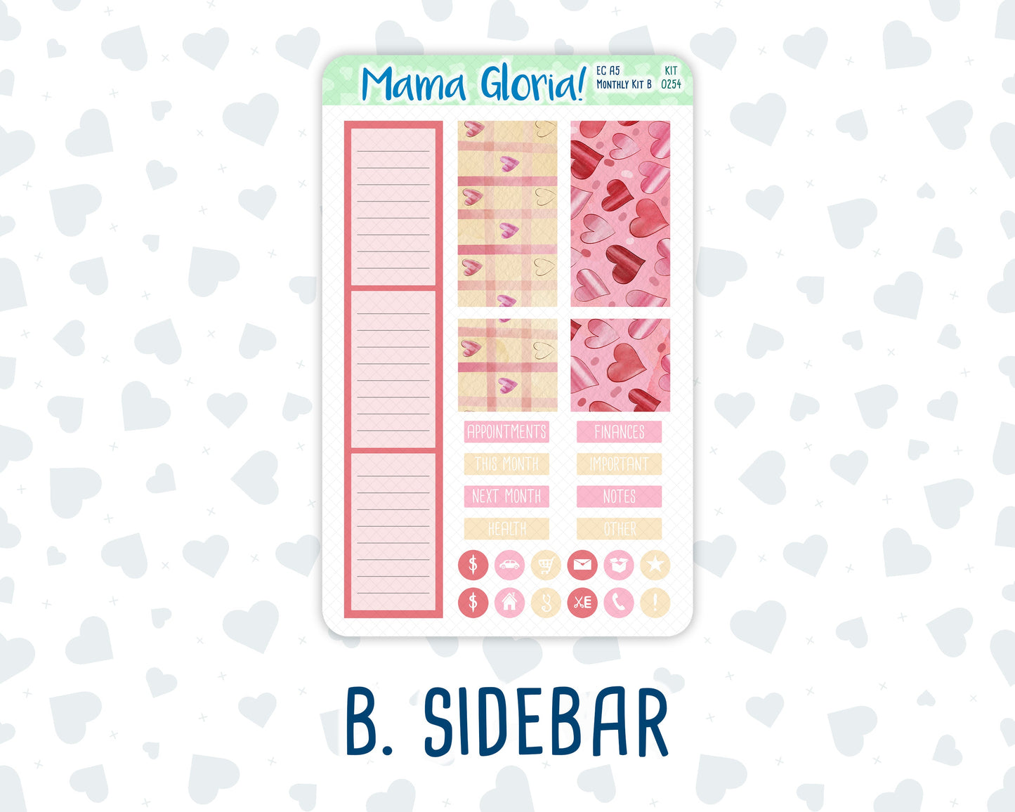 Kit 0254 - A5 - EC Monthly Kit - February - Valentine Village