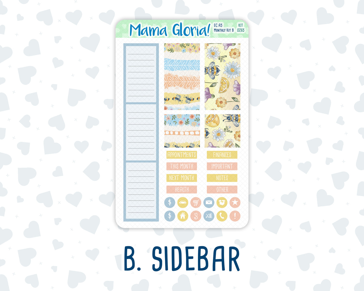 Kit 0265 - A5 - EC Monthly Kit - May - Honeybee Sky
