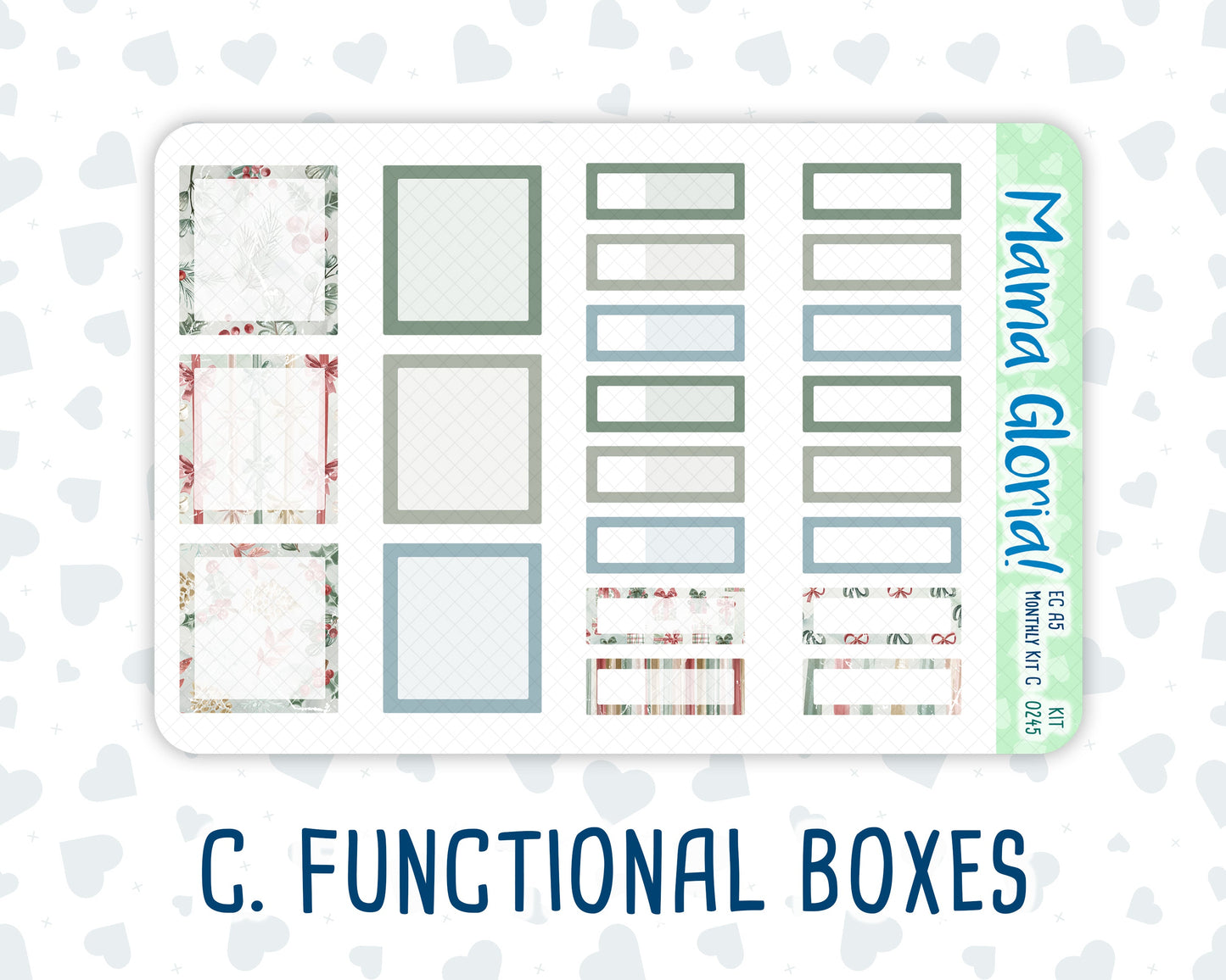 Kit 0245 - A5 - EC Monthly Kit - December - Vintage Christmas