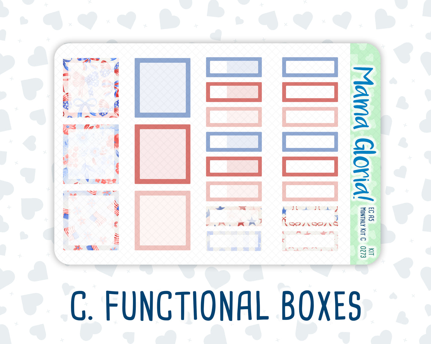 Kit 0273 - A5 - EC Monthly Kit - July - Americana In Bloom