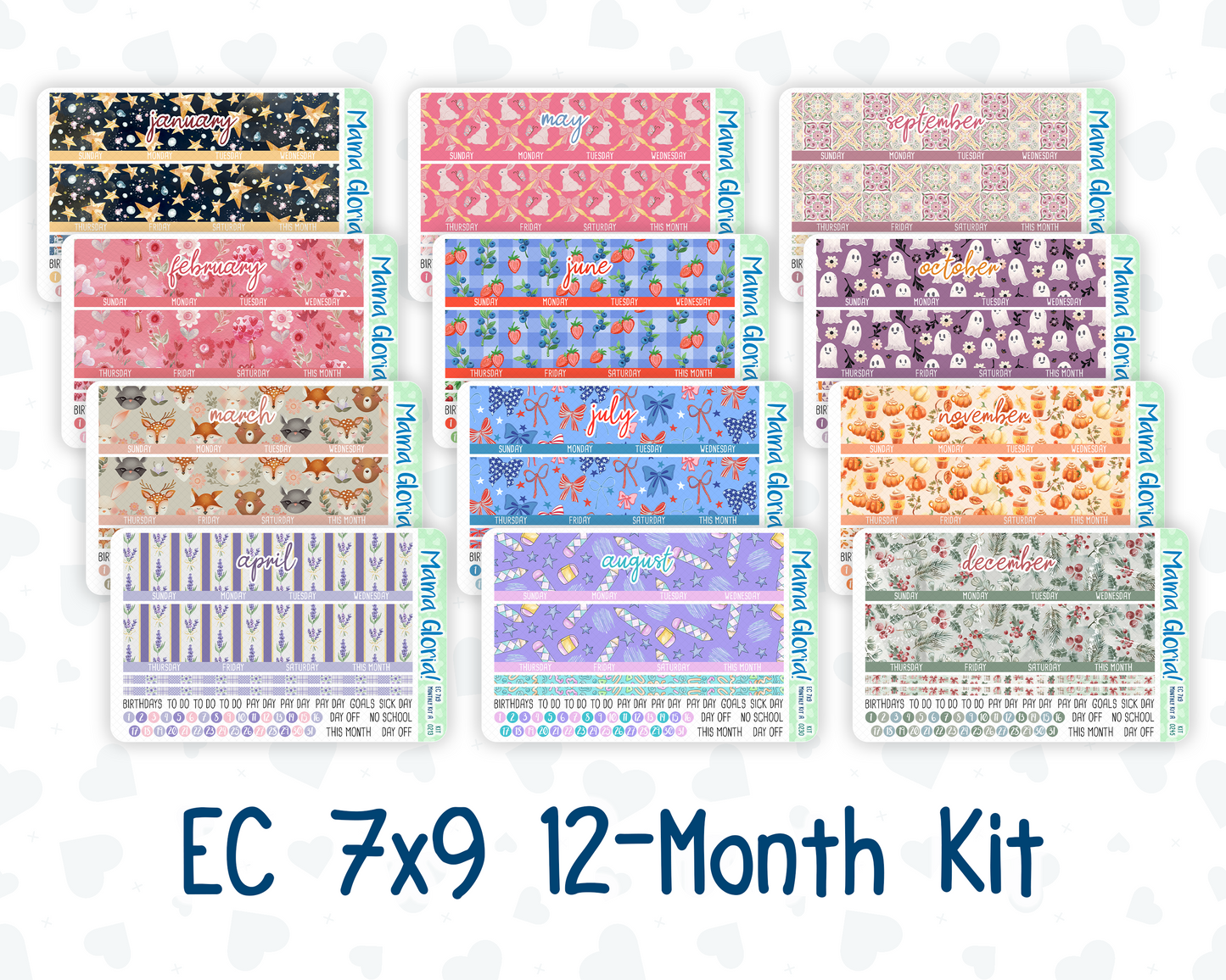 EC 7x9 - 12-Month Kit - 2026 -  For Erin Condren Planners