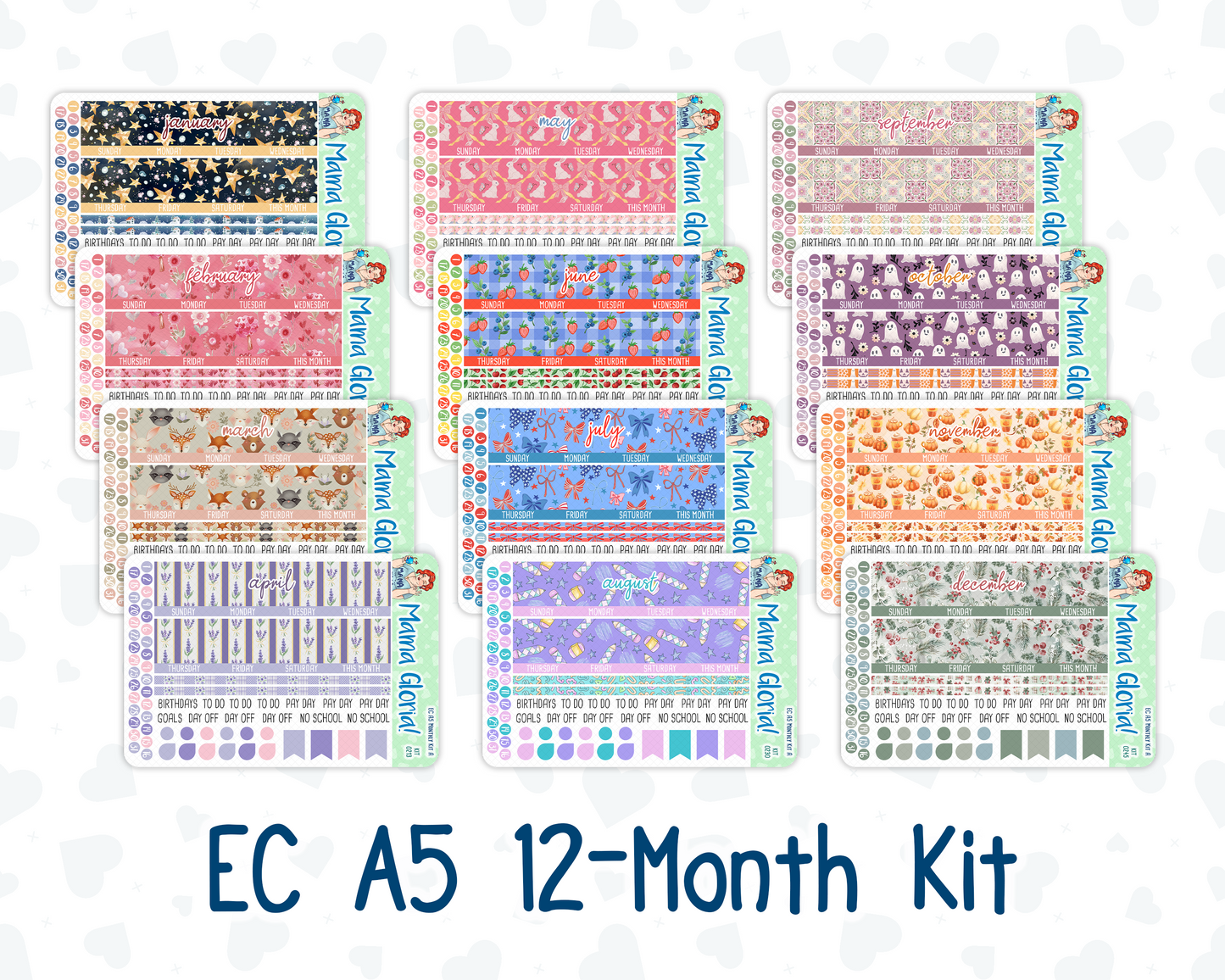 EC A5 - 12-Month Kit - 2026 -  For Erin Condren Planners