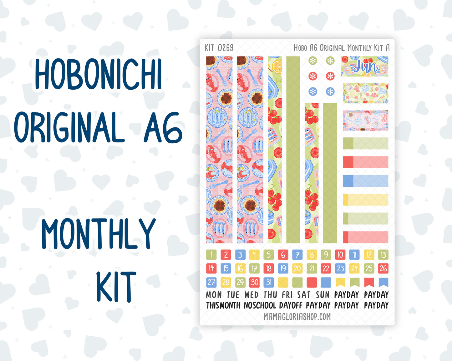 Kit 0269 - A6 Hobonichi Original - Monthly Kit - June - Dolce Mare