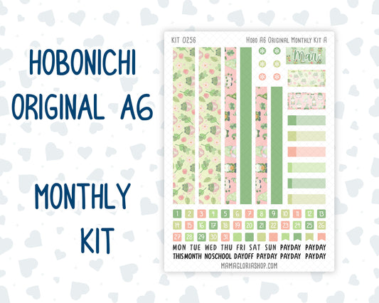 Kit 0256 - A6 Hobonichi Original - Monthly Kit - March - Froggy Luck