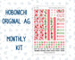 Kit 0276 - A6 Hobonichi Original - Monthly Kit - July - Melon Crush