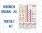 Kit 0307 - A6 Hobonichi Original - Monthly Kit - December - Velvet Hearth
