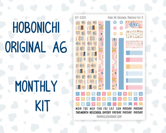 Kit 0305 - A6 Hobonichi Original - Monthly Kit - December - Sugarplum Parade