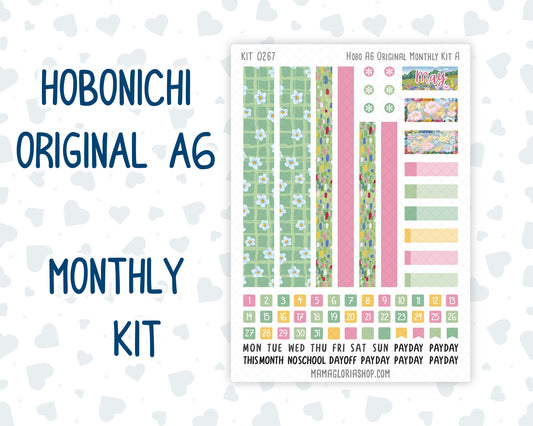 Kit 0267 - A6 Hobonichi Original - Monthly Kit - May - Flowers For Mama
