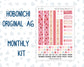 Kit 0254 - A6 Hobonichi Original - Monthly Kit - February - Valentine Village