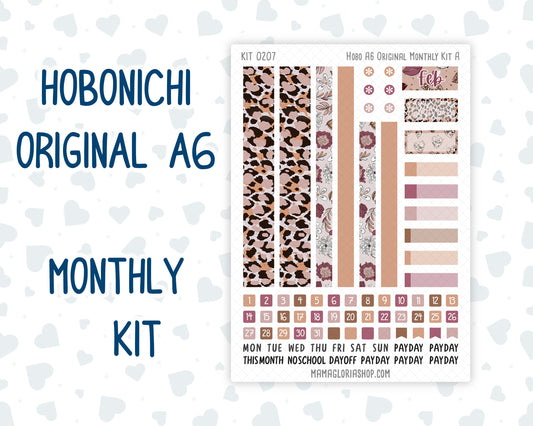 Kit 0207 A6 Hobonichi Original – Monthly - Wild Love - February