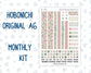 Kit 0257 - A6 Hobonichi Original - Monthly Kit - March - Blush Garden