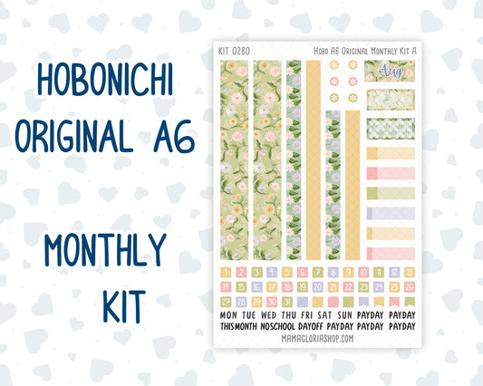 Kit 0280 - A6 Hobonichi Original - Monthly Kit - Half Past Six In August