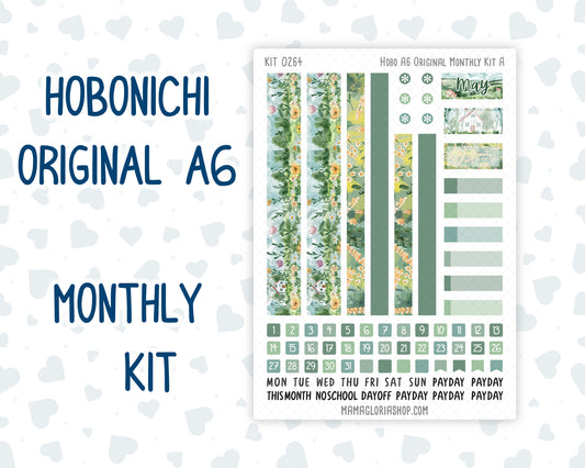 Kit 0264 - A6 Hobonichi Original - Monthly Kit - May - Spring Walk