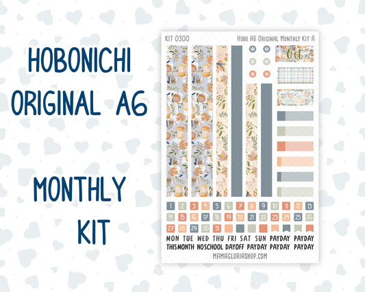 Kit 0300 - A6 Hobonichi Original - Monthly Kit - October - Autumn Stroll