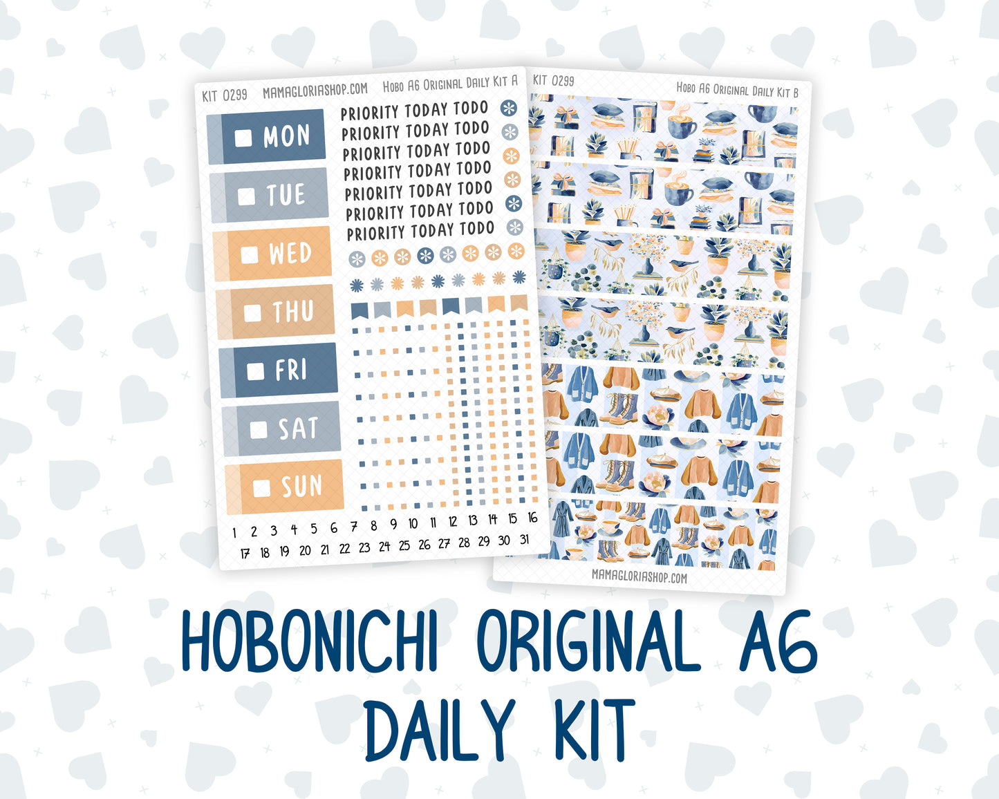 Kit 0299 - A6 Hobonichi Original - Daily Kit - October - Book Nook