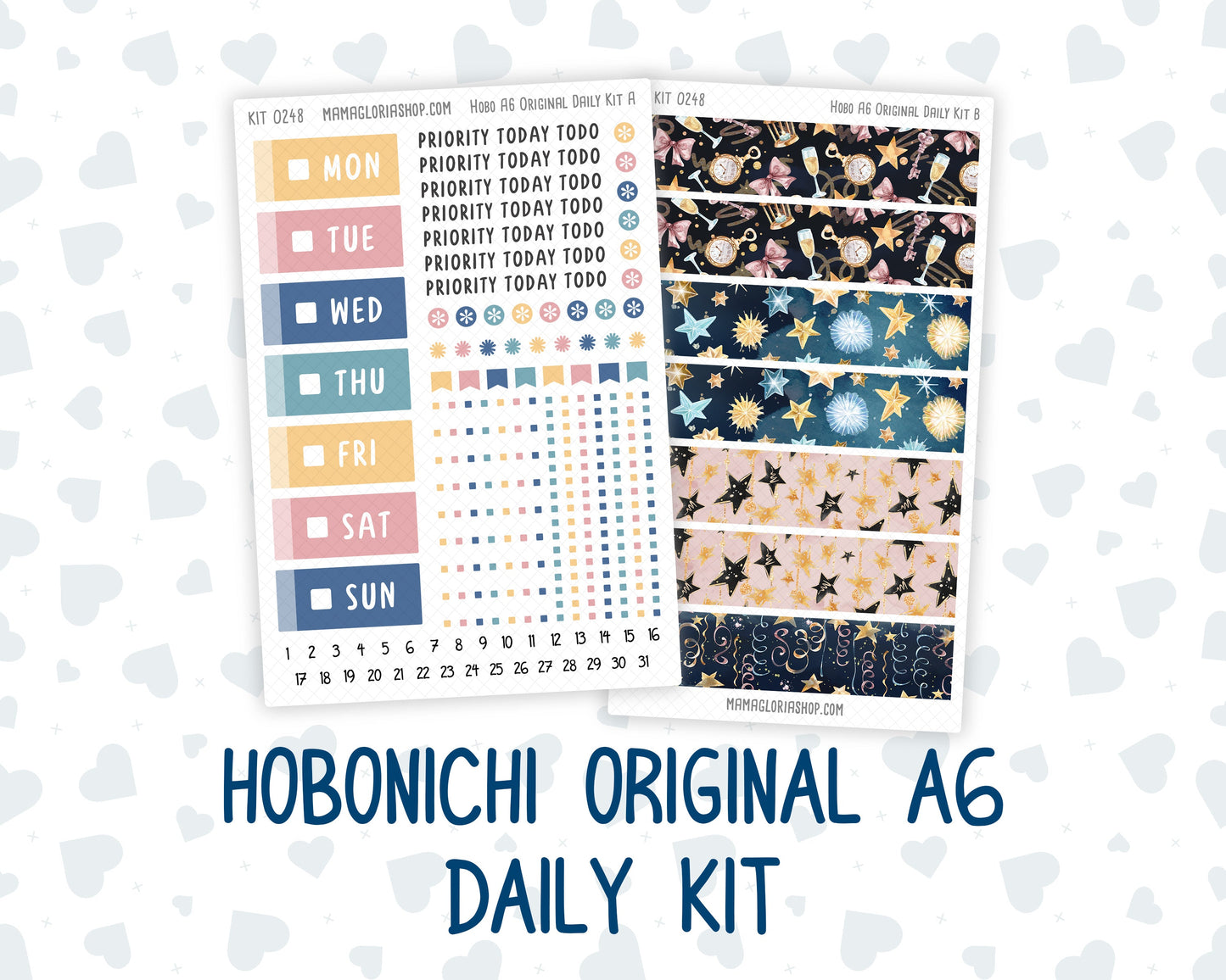 Kit 0248 - A6 Hobonichi Original - Daily Kit - January - Midnight Countdown