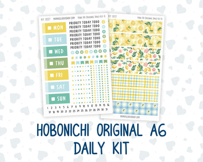 Kit 0227 - A6 Hobonichi Original - Daily Kit - July - Lemon Grove