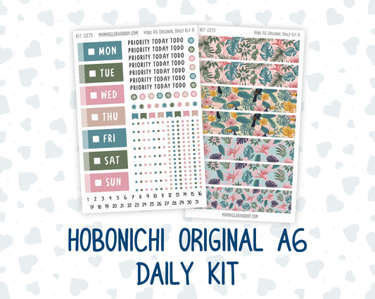 Kit 0275 - A6 Hobonichi Original - Daily Kit - July - Tropical Safari Blush
