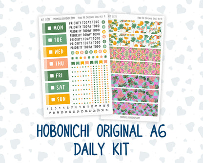 Kit 0226 - A6 Hobonichi Original - Daily Kit - July - Tropical Whimsy