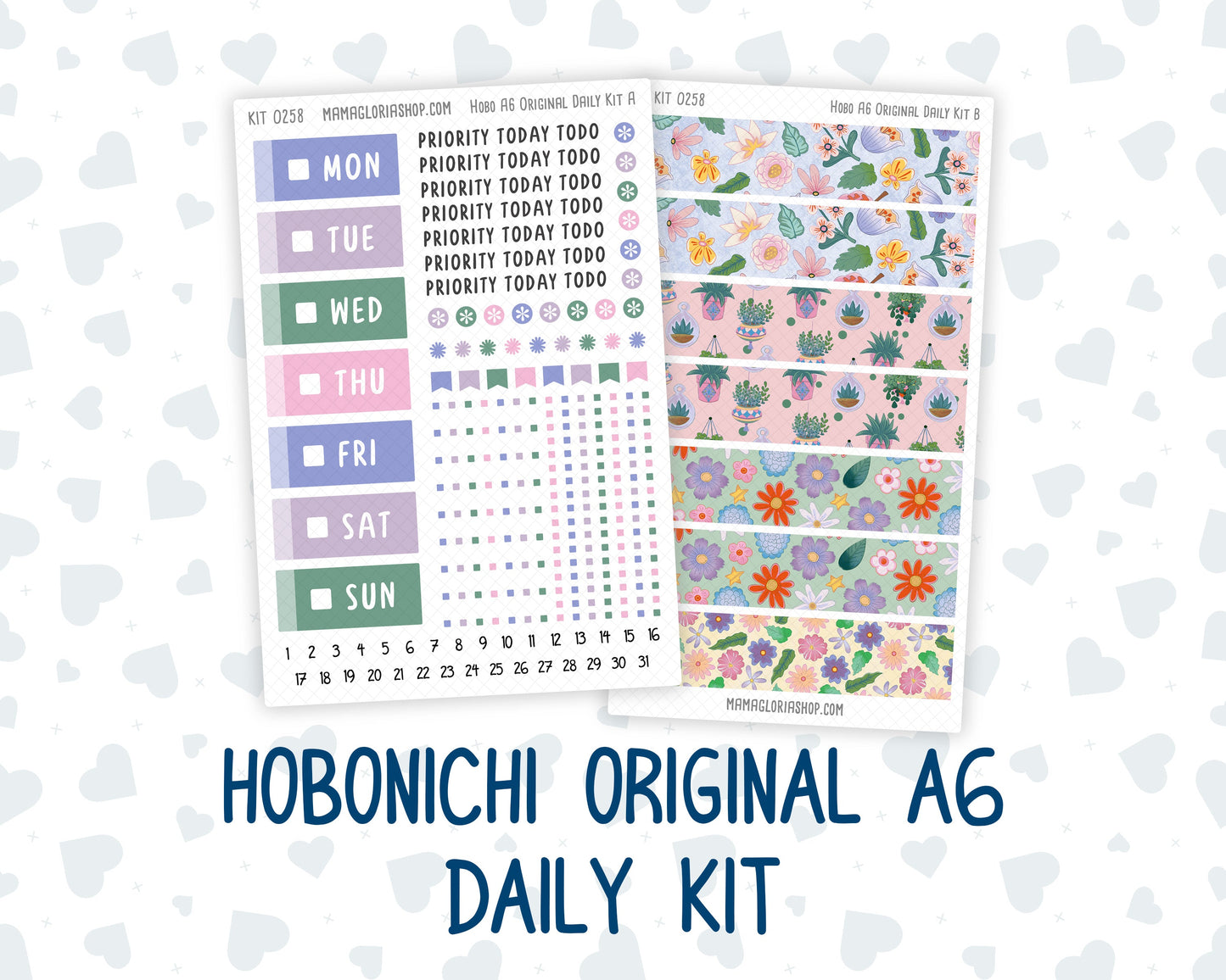 Kit 0258 - A6 Hobonichi Original - Daily Kit - March - Plant Therapy