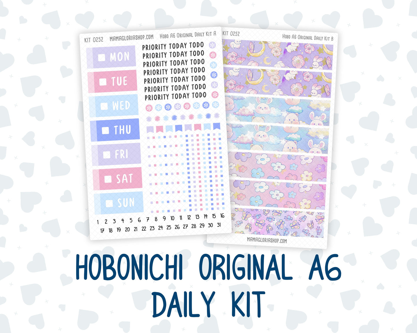 Kit 0252 - A6 Hobonichi Original - Daily Kit - February - Tokyo Candy Cloud