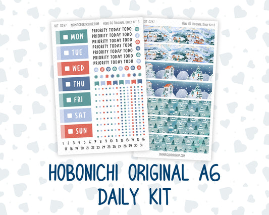 Kit 0247 - A6 Hobonichi Original - Daily Kit - December - Snow Day Adventures