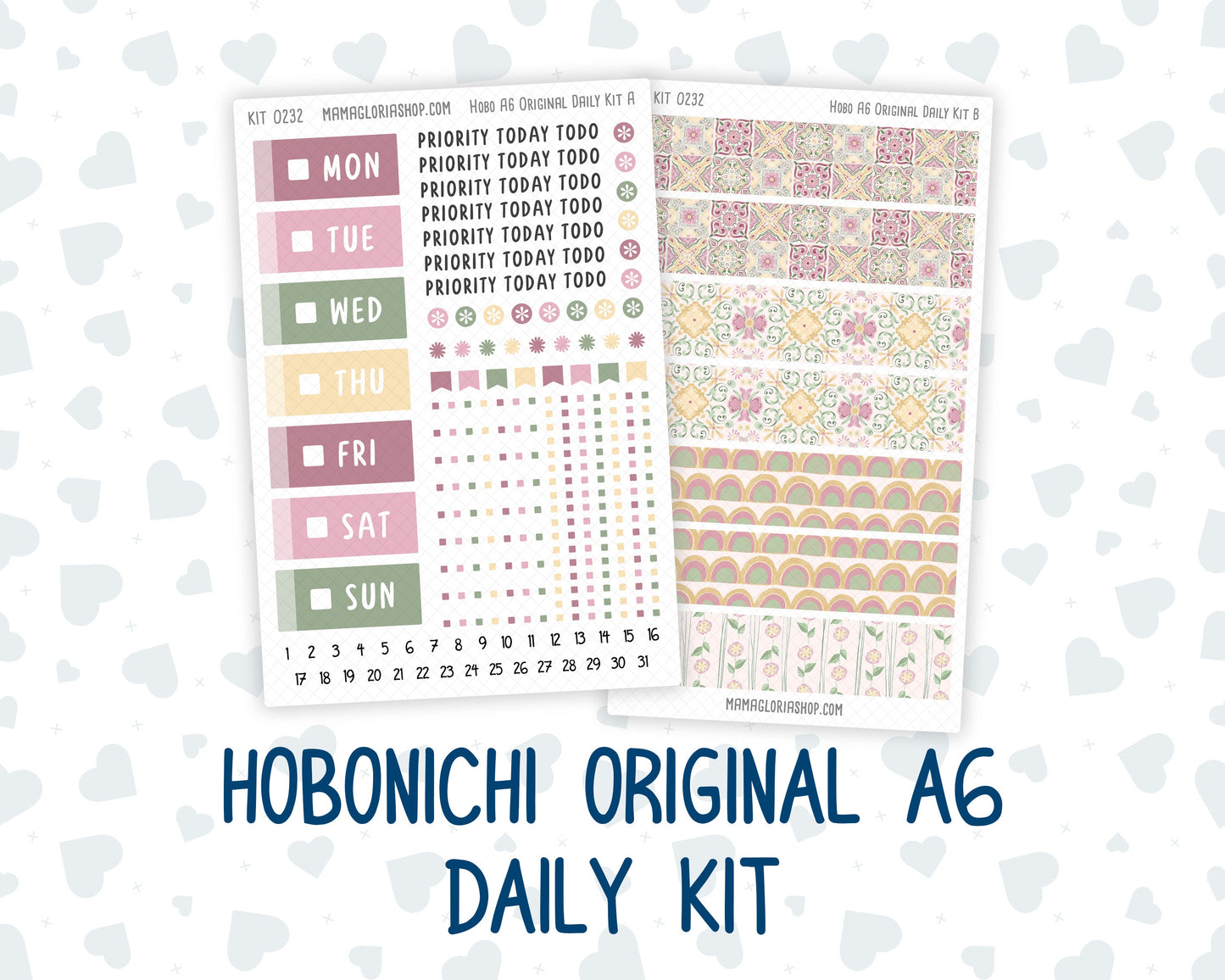 Kit 0232 - A6 Hobonichi Original - Daily Kit - September - Heirloom Garden