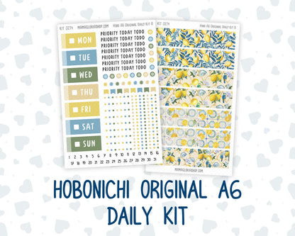 Kit 0274 - A6 Hobonichi Original - Daily Kit - July - Sunny Lemon Shore