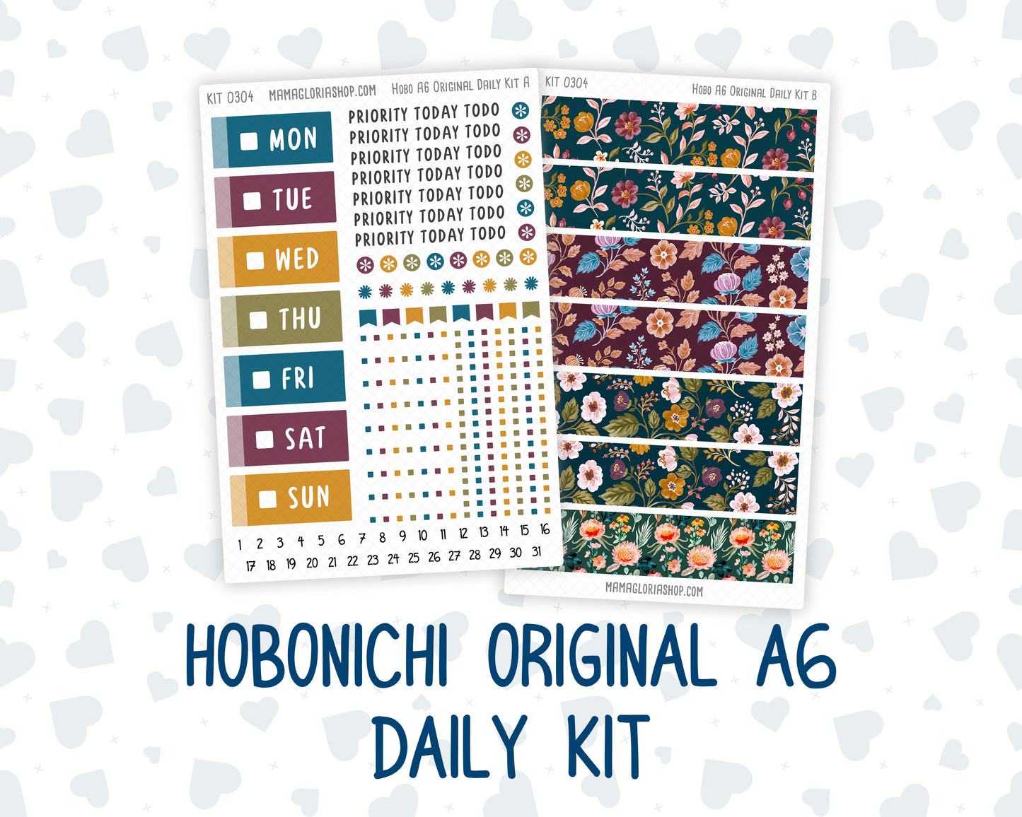 Kit 0304 - A6 Hobonichi Original - Daily Kit - November - Autumn In Bloom