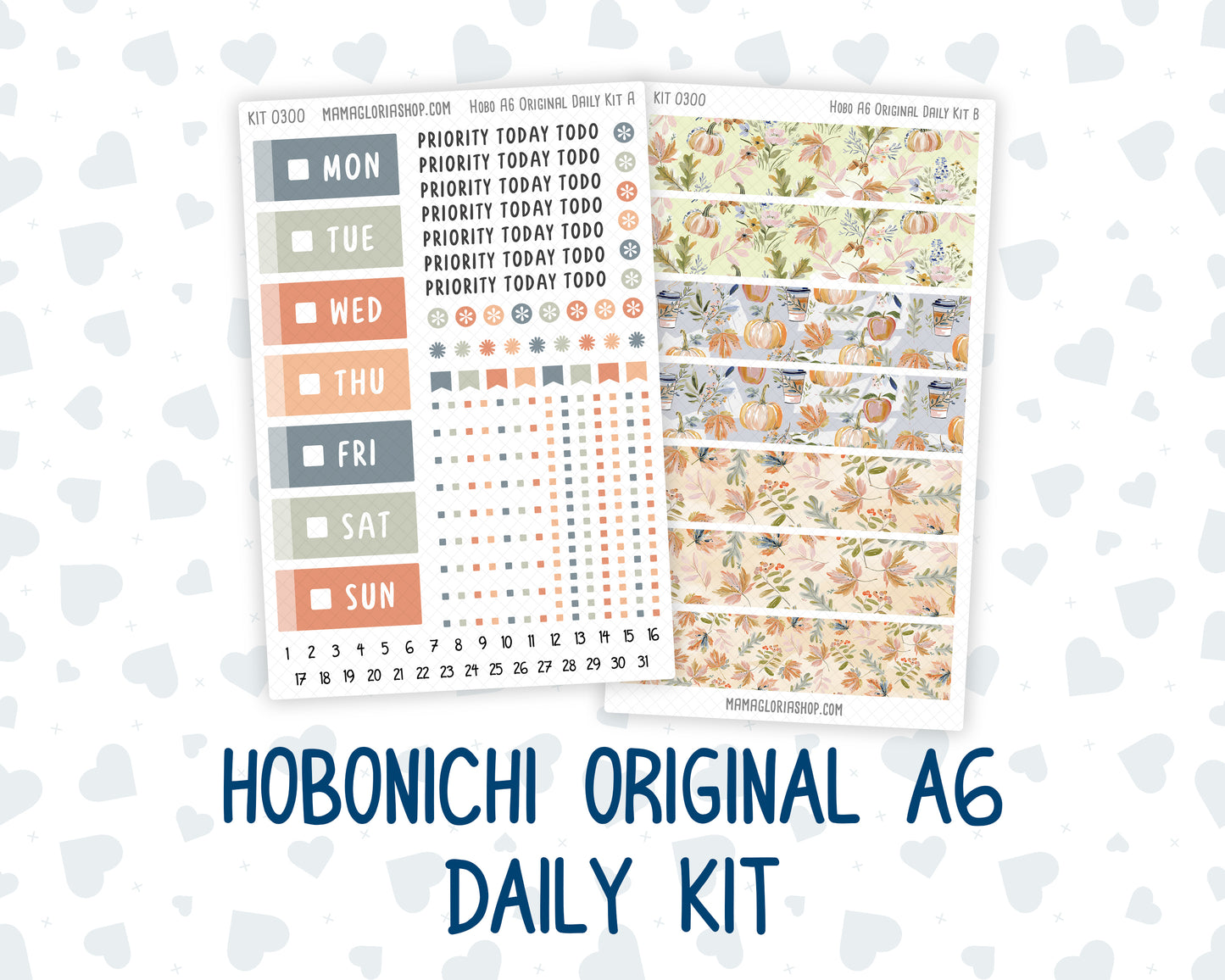 Kit 0300 - A6 Hobonichi Original - Daily Kit - October - Autumn Stroll