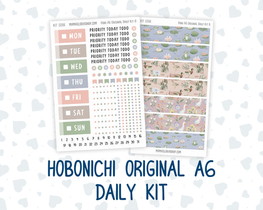 Kit 0266 - A6 Hobonichi Original - Daily Kit - May - Froggy Lake Picnic