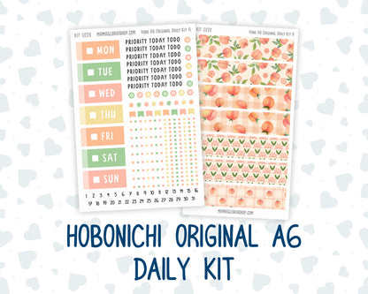 Kit 0228 - A6 Hobonichi Original - Daily Kit - August - Just Peachy