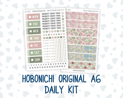 Kit 0257 - A6 Hobonichi Original - Daily Kit - March - Blush Garden