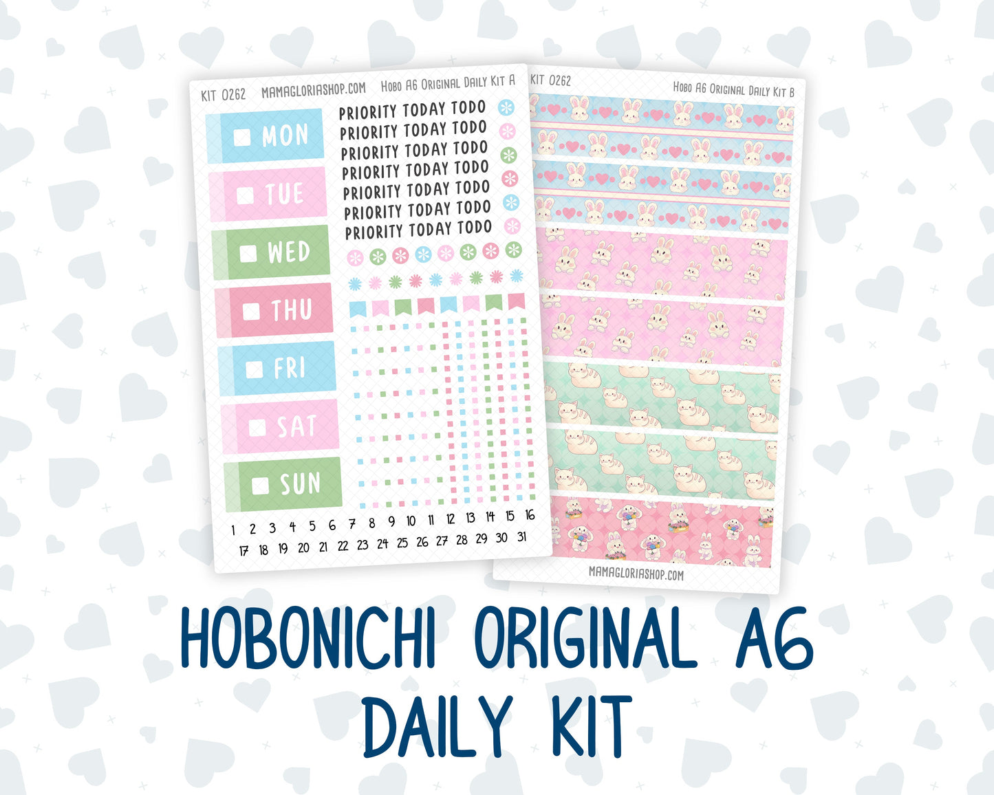 Kit 0262 - A6 Hobonichi Original - Daily Kit - April - Spring Puffs