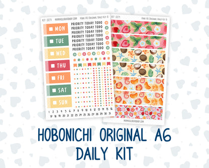 Kit 0271 - A6 Hobonichi Original - Daily Kit - June - Strawberry Shore