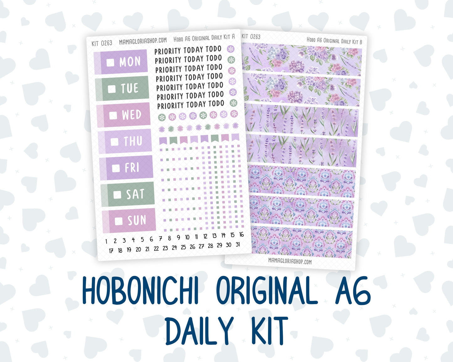 Kit 0263 - A6 Hobonichi Original - Daily Kit - April - Lavender Drift