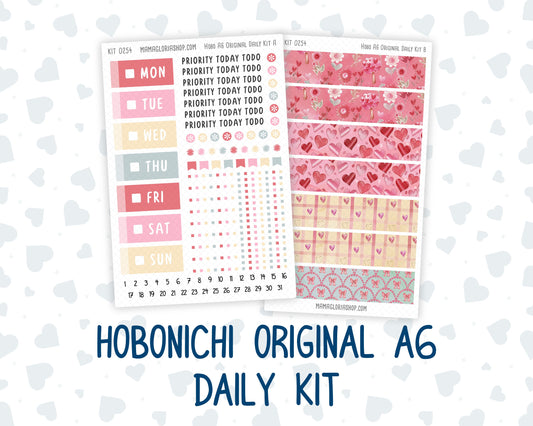 Kit 0254 - A6 Hobonichi Original - Daily Kit - February - Valentine Village