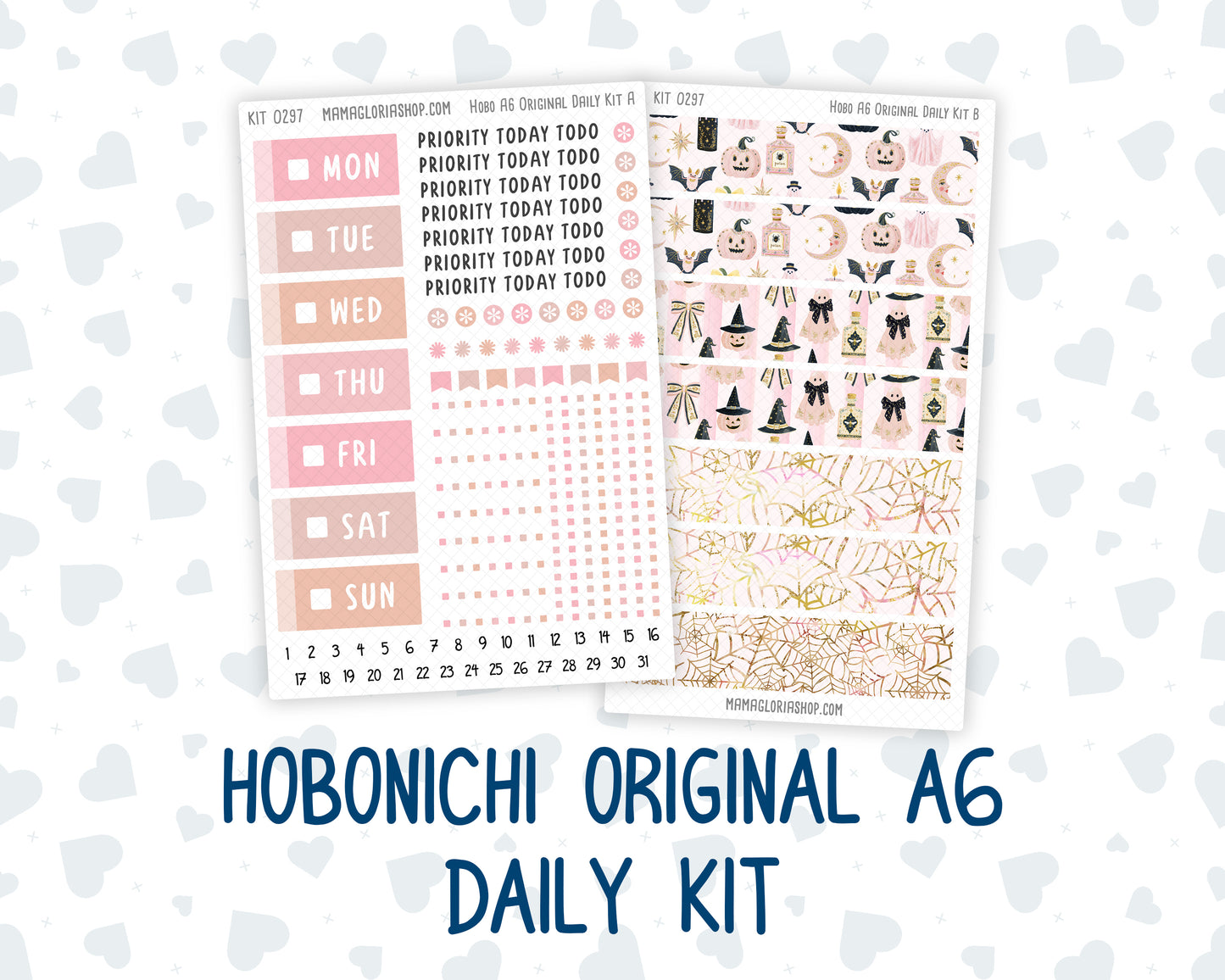 Kit 0297 - A6 Hobonichi Original - Daily Kit - October - Pink Spell