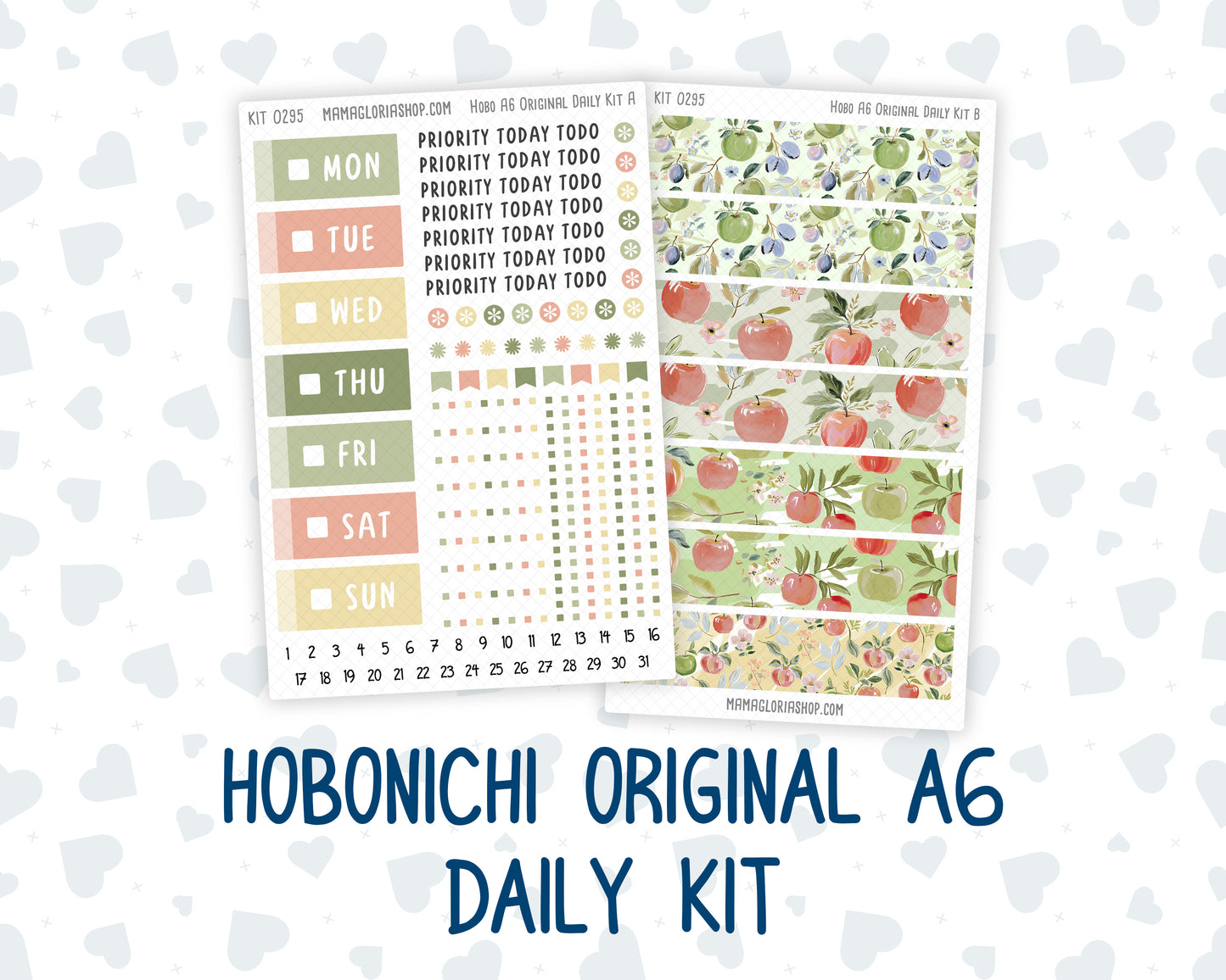 Kit 0295 - A6 Hobonichi Original - Daily Kit - September - Apple Harvest