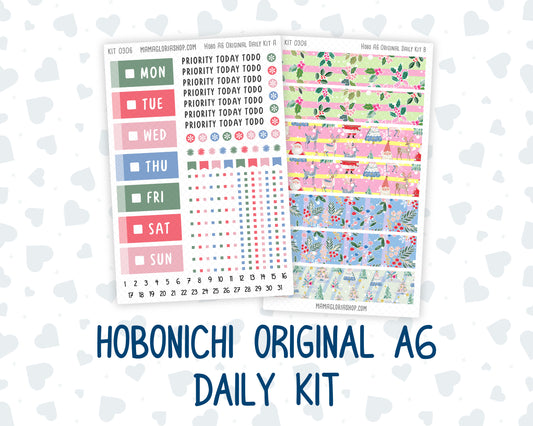 Kit 0306 - A6 Hobonichi Original - Daily Kit - December - Jolly Mischief