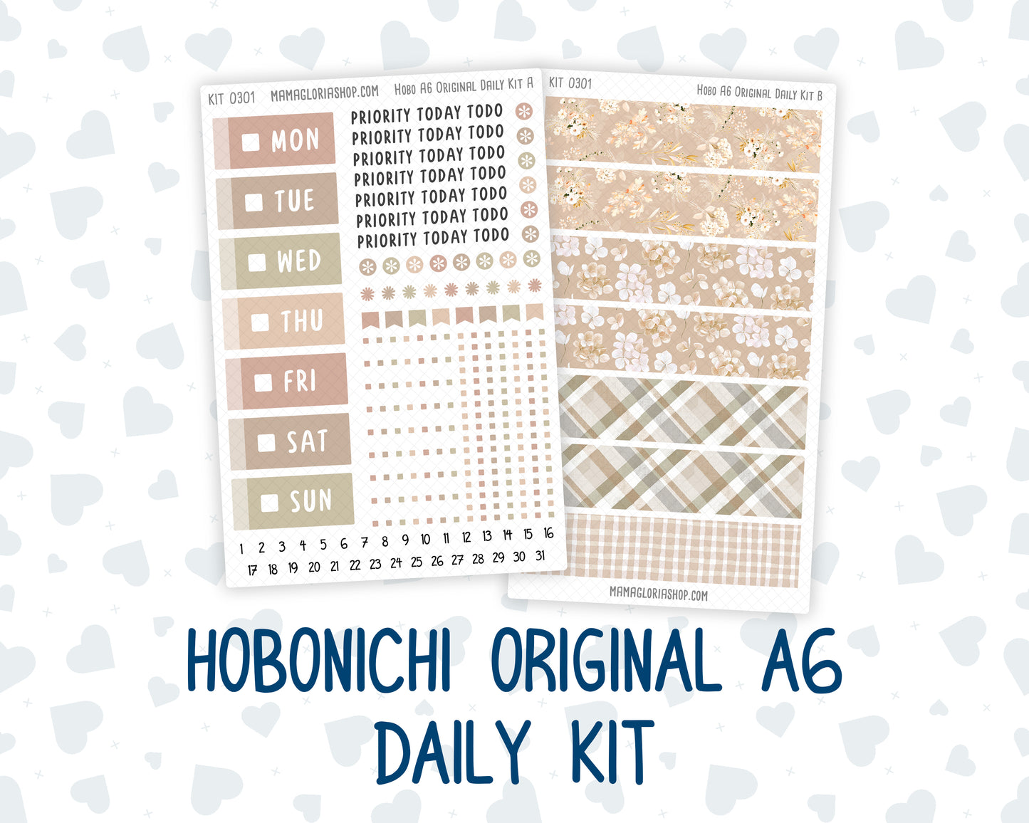 Kit 0301 - A6 Hobonichi Original - Daily Kit - November - Sunday Comfort