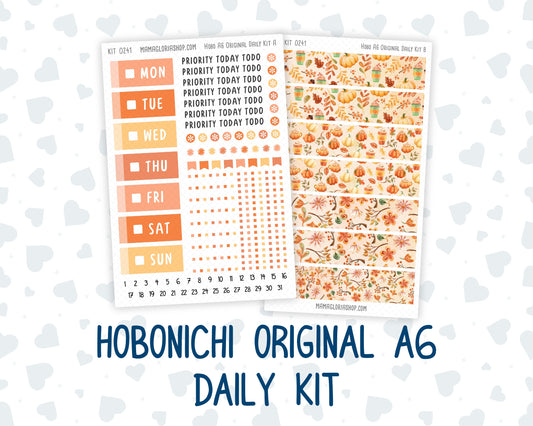 Kit 0241 - A6 Hobonichi Original - Daily Kit - November - Pumpkin Latte