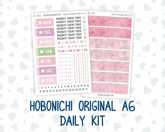 Kit 0253 - A6 Hobonichi Original - Daily Kit - February - Rosy Daydreams