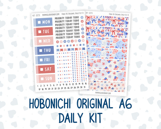 Kit 0273 - A6 Hobonichi Original - Daily Kit - July - Americana In Bloom