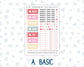 Kit 0254 - A6 Hobonichi Original - Daily Kit - February - Valentine Village