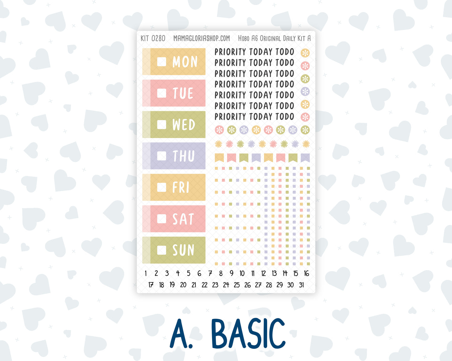 Kit 0280 - A6 Hobonichi Original - Daily Kit - Half Past Six In August